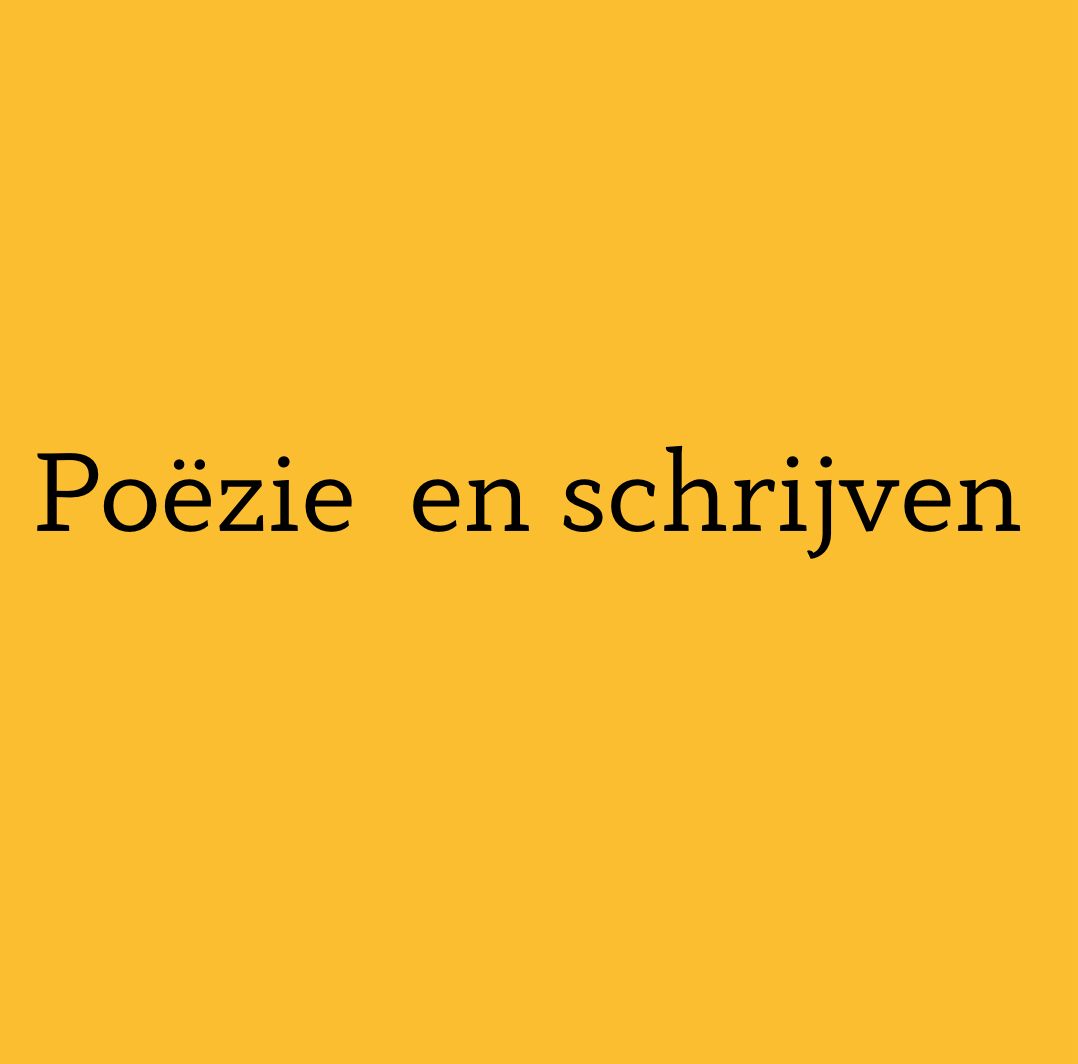 Poizie en schrijven